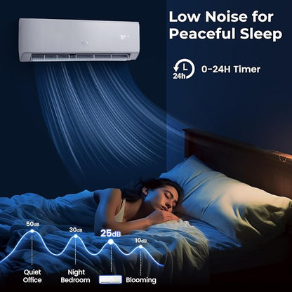 COSTWAY 12000 BTU Wifi Enabled Mini Split Air Conditioner & Heater, 22 SEER2 - Image 8