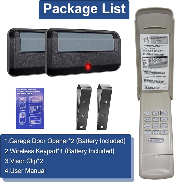for Chamberlain LiftMaster Craftsman Garage Door Opener Keypad & Remote - Image 7