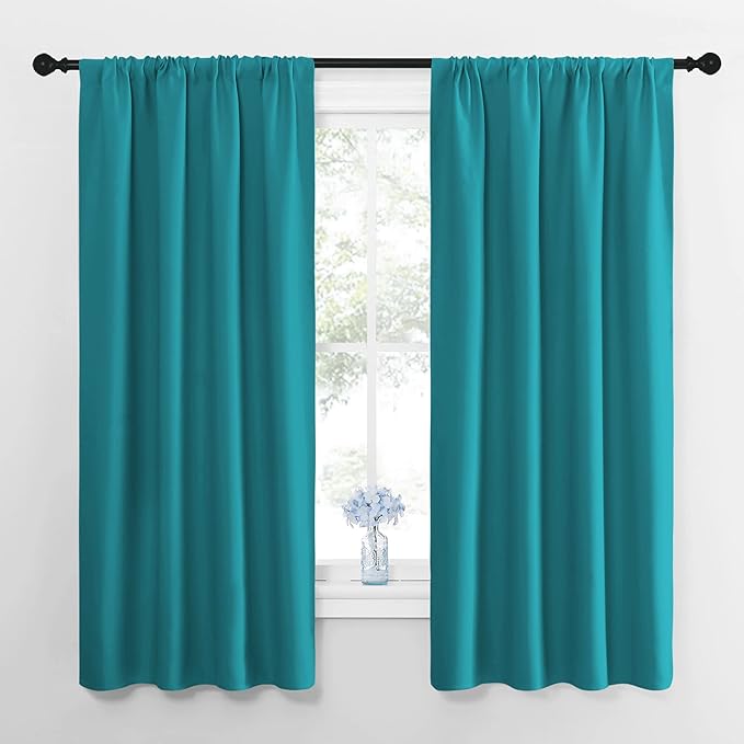 NICETOWN Peacock Blue Blackout Curtains Panels by NICETOWN