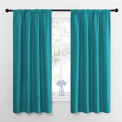NICETOWN Peacock Blue Blackout Curtains Panels by NICETOWN