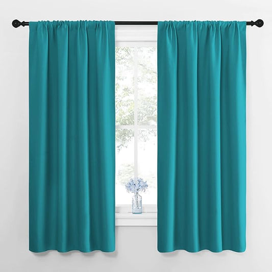 NICETOWN Peacock Blue Blackout Curtains Panels by NICETOWN