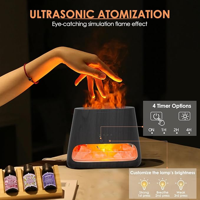 SALKING 2-in-1 Himalayan Salt Lamp & Ultrasonic Essential Oil Diffuser - Image 4