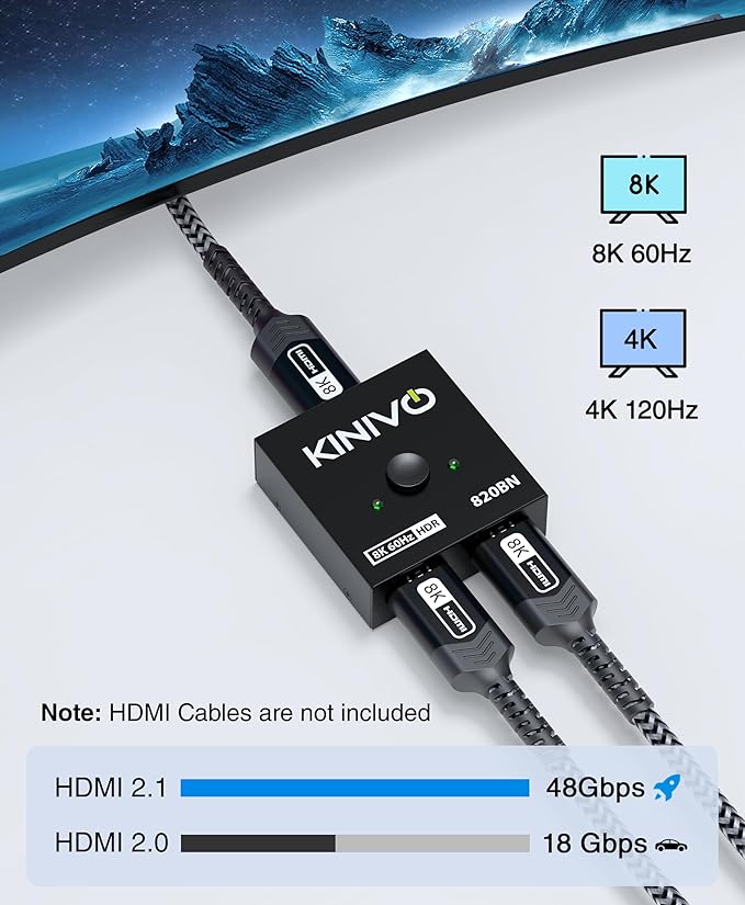 Kinivo 8K HDMI Switch 2 in 1 Out - Image 5