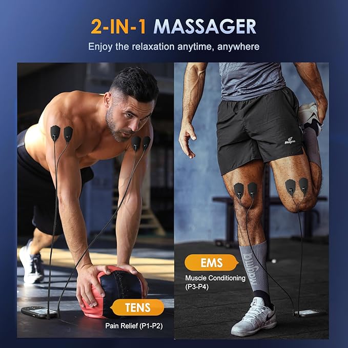 TENS Unit Muscle Stimulator, EMS Massager Machine, Dual Channel Electronic - Image 2