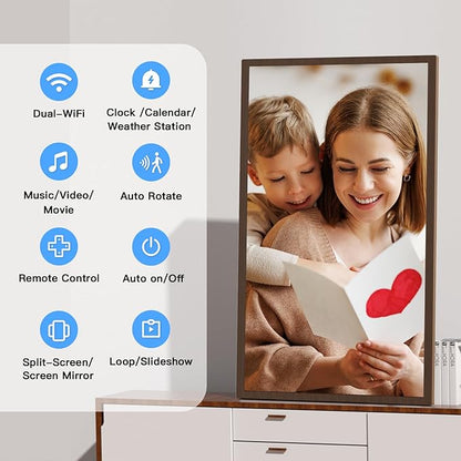 Extra-Large Digital Picture Frame 32"-Wood-Frame - Image 6