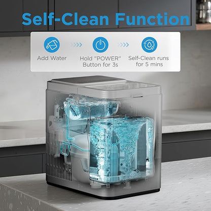 Midea MERI26B1AGY Countertop Bullet-Ice Maker, 8 Ice Bullets Ready in 6 Minutes - Image 4