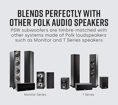Polk Audio PSW10 10" Powered Subwoofer Home Audio – Power Port Tech, Big Bass - Image 6