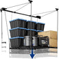 FLEXIMOUNTS GL1 Overhead Garage Lifting Storage Rack, 4x4 Ft Heavy-Duty Metal by FLEXIMOUNTS