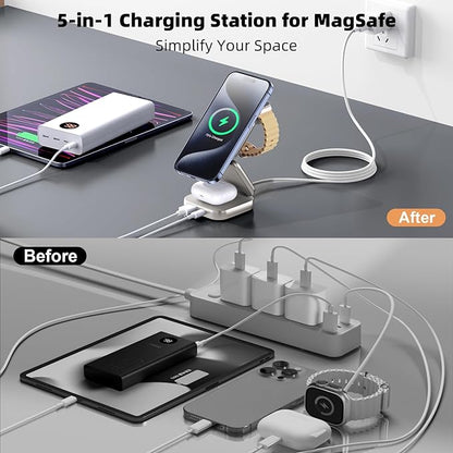 5-in-1 Wireless Charger for MagSafe, AC ISLAND Portable Travel Charging Station - Image 5