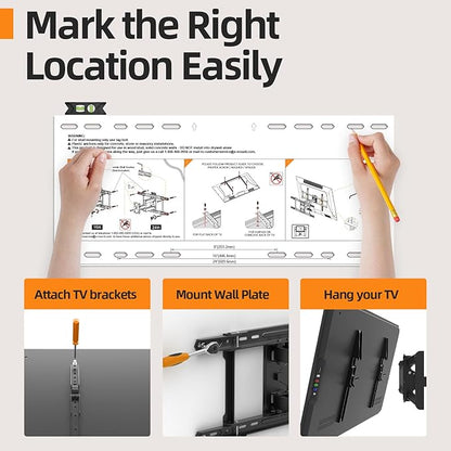 IWORKBORAD 42-86 '' Full Motion TV Wall Mount 24 Inch Studs, Heavy Duty TV - Image 7