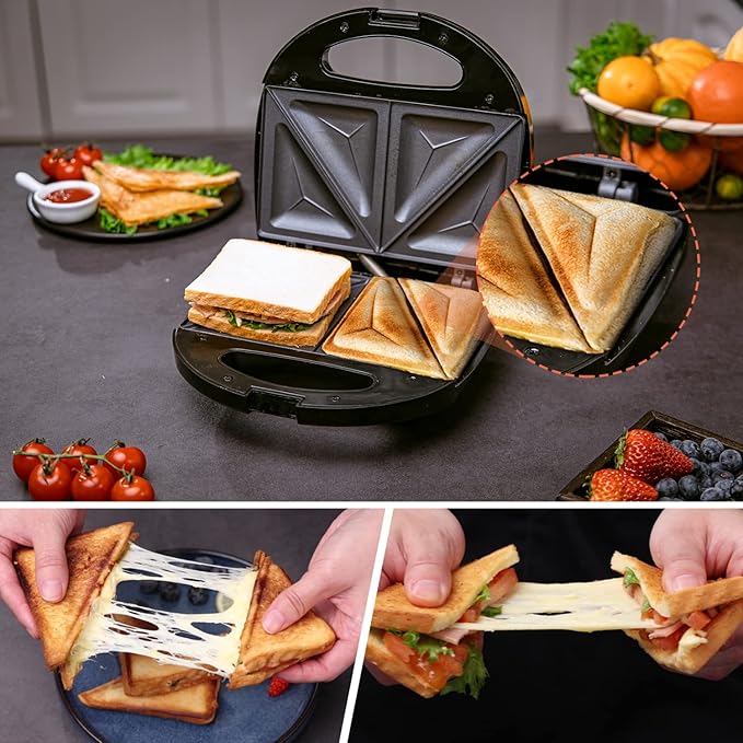 Aigostar 2in1 Sandwich Maker Panini Press Grill - Image 3
