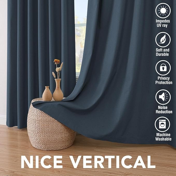 H.VERSAILTEX Linen Curtains 100% Blackout Curtains - Image 7
