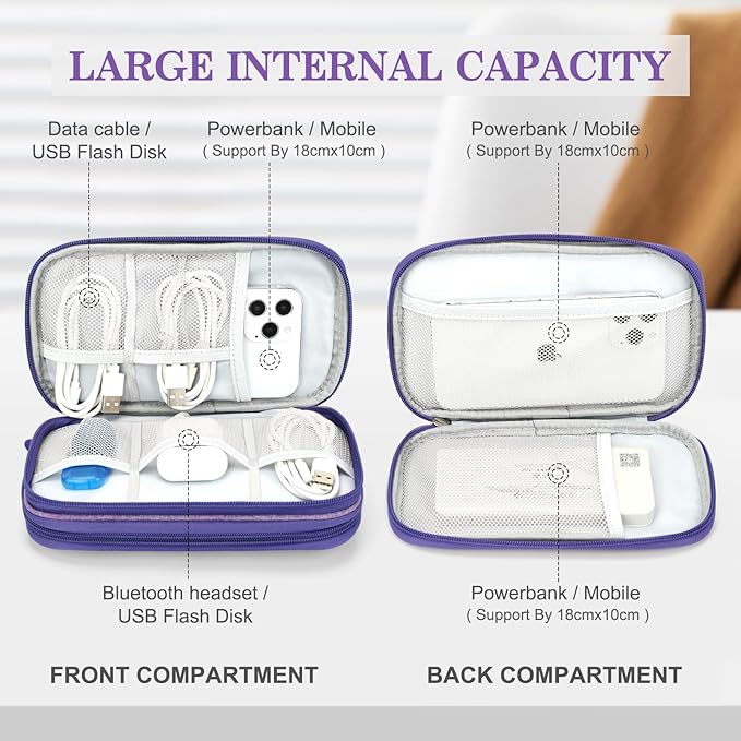 FYY Electronic Organizer, Travel Cable Organizer Bag Pouch Electronic - Image 3