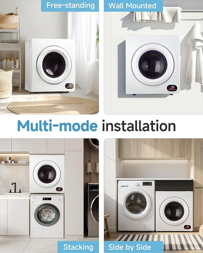 2.65 Cu.Ft Portable Clothes Dryer - 1400W Clothes Dryer - Image 6
