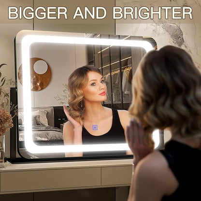 FENNIO Vanity Mirror with Lights 22"x17", LED Lighted Makeup Mirror, Large - Image 5