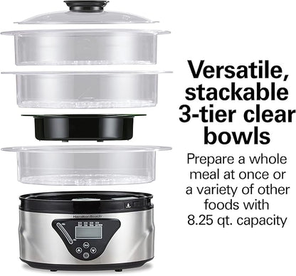 Hamilton Beach Digital Electric Food Steamer & Rice Cooker - Image 3