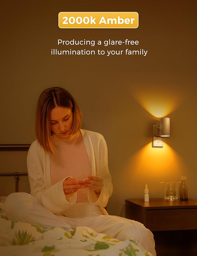 L LOHAS LED Night Light, Amber Nightlight, Dimmable Night Light 100LM, Light - Image 6