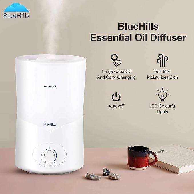BlueHills Large 1000 ML XL Essential Oil Diffuser White Aromatherapy Humidifier - Image 5