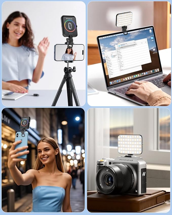 Magnetic Portable Selfie Light for iPhone: RGB Rechargeable Phone Fill Lights - Image 6
