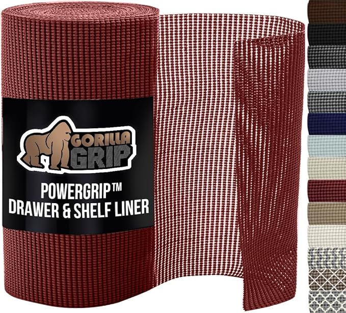 GORILLA GRIP powerGRIP Drawer Shelf and Cabinet Liner, Thick Strong Hold by GorillaGrip