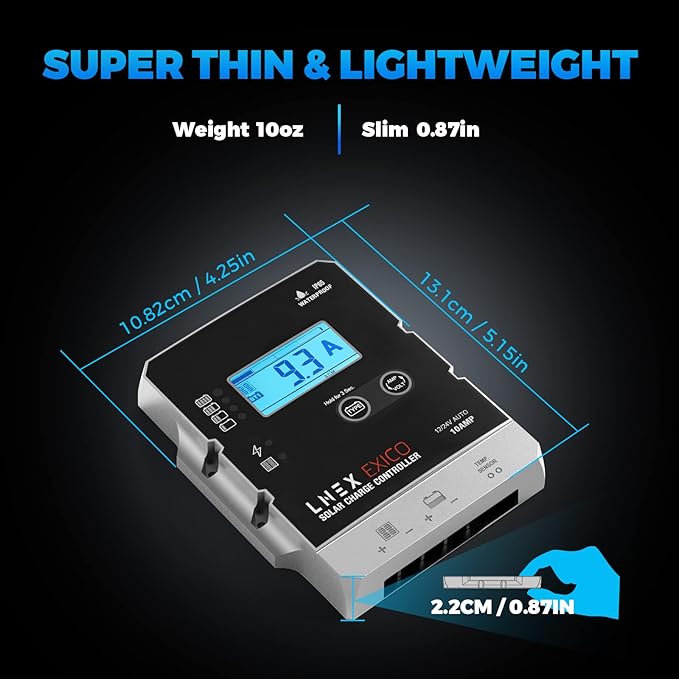 Solar Charge Controller Waterproof, 10A Super Thin Panel Battery Intelligent - Image 4