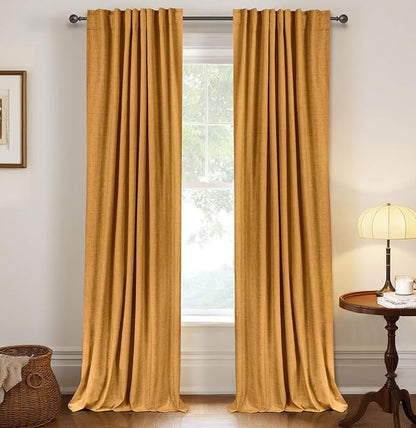 100% Blackout Shield Linen Blackout Curtains by 100BlackoutShield