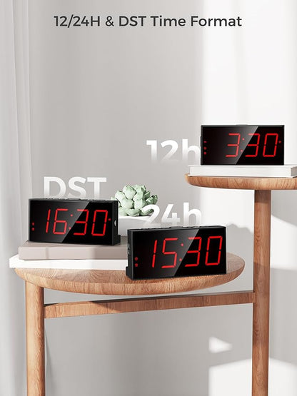 PPLEE Alarm Clock for Bedroom, Large Number Digital Clock - Image 8