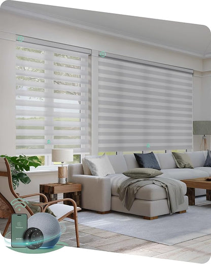 Yoolax Motorized Zebra Blinds Compatible by Yoolax