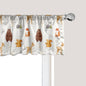 Ambesonne Animals Window Valance, Animals Watercolor Illustration Friendly Woodland Forest Nature, Curtain Valance for Kitchen Bedroom Decor with Rod Pocket, 54" X 12", Burnt Orange