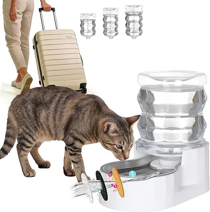 RIZZARI Pet Water Bowl Dispenser: 4L Large Capacity Automatic Stainless Steel by RIZZARI