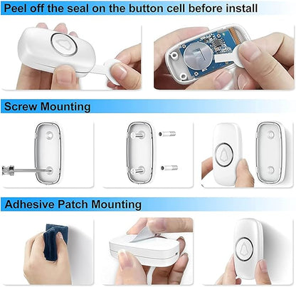 Wireless Doorbell, Remote Door Bell Ringer Wireless Long Range 1000FT, Matt - Image 7