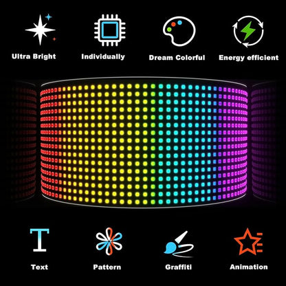 RAYHOME Scrolling Bright Advertising LED Signs, Flexible USB 5V LED Car Sign - Image 2