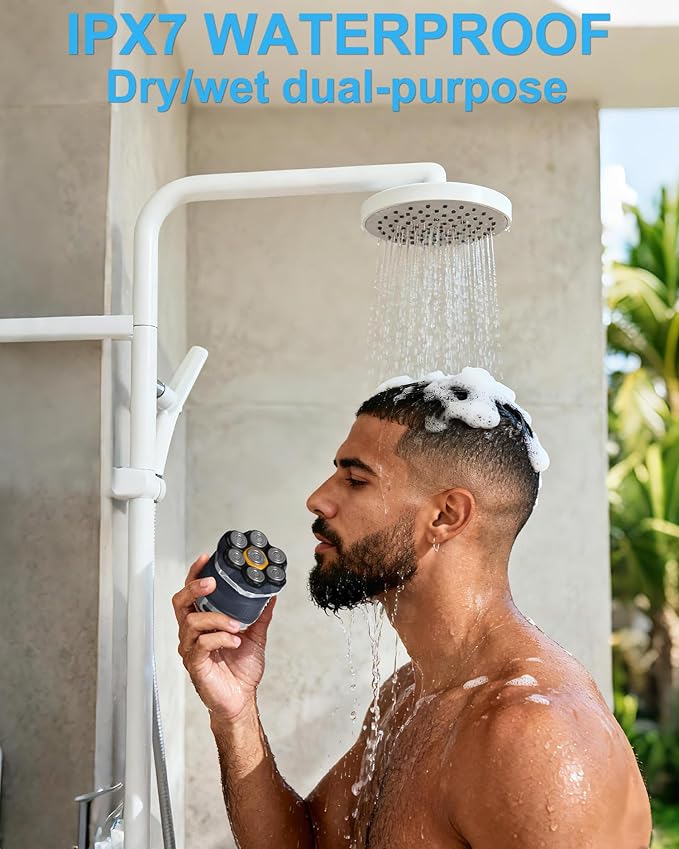 Clicar head shavers for bald men, Magnetic Detachable Head Shaver，Wet or Dry - Image 4