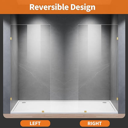Shower Glass Panel, Frameless Walk in Shower Door - Image 6