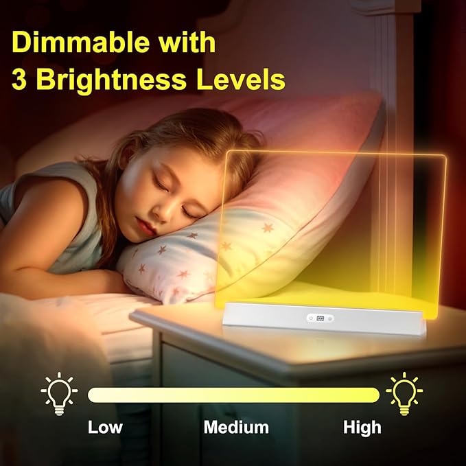 LED Note Board with Colors, Rechargeable 17-Inch Doodle Glow 9-Mode Light Up - Image 4
