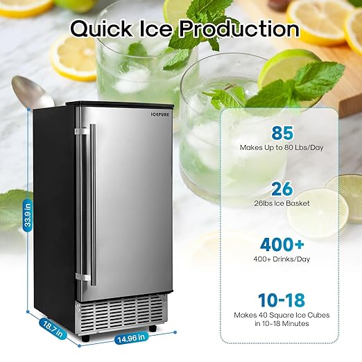 ICEPURE 15" Under Counter Ice Maker - Image 2