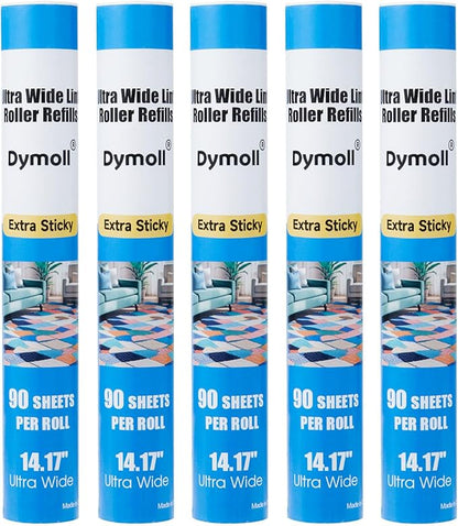 Dymoll 14.17" Lint Roller Refills, Extreme Sticky Large Surface Lint Roller by DYMOLL