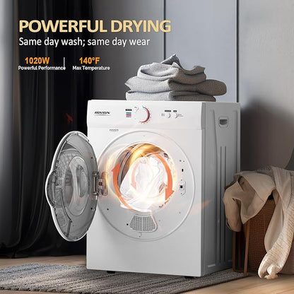 ROVSUN 1.8 Cu.Ft Portable Clothes Dryer, Front Load Dryer Machine, Compact - Image 2