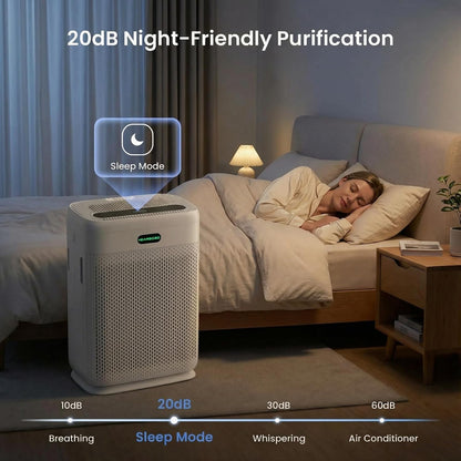 air purifiers for home large room up to, front angle view