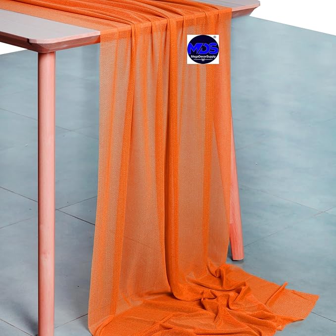 MDS Halloween Chiffon Table Runner - 5 Pack, 29 x 170 Inches, 14ft Each - She...