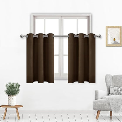 DWCN Blackout Curtains 36 Inches Long, Half Curtains by DWCN
