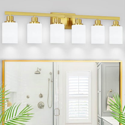 DIKAIDA 6 Light Gold Bathroom Vanity Light by DIKAIDALights