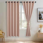 JIUZHEN Blush Pink Blackout Curtains by JIUZHEN