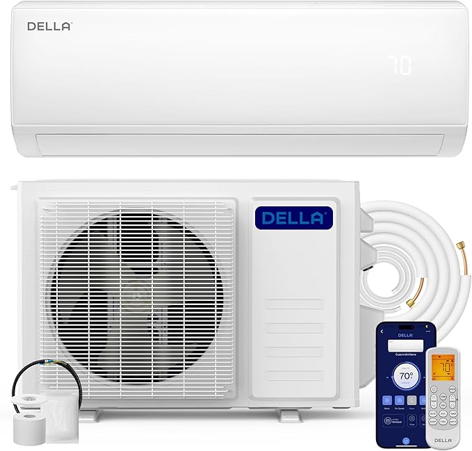 DELLA Econo Series 23000 BTU Mini Split Air Conditioner 17 SEER2, 230V Cools up by Della
