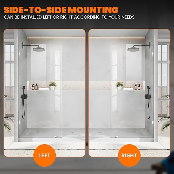 20.5" W×78.75" H Shower Glass Panel, Fixed Frameless Shower Screen - Image 6