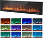 EUHOMY 72 Inch Electric Fireplace Wall Recessed and Wall Mounted by EUHOMY