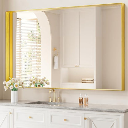 Koonmi 36x60 Inch Metal Framed Bathroom Mirror - Image 2