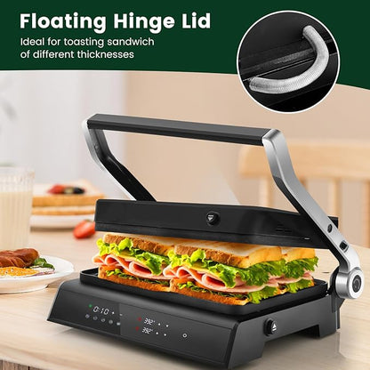 ARLIME Panini Grill Press Sandwich Maker, 180 Degrees w/5 Auto Cooking Modes & - Image 9