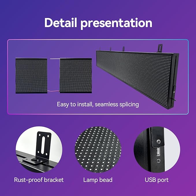 Programmable Led Sign Digital Scrolling Stock Sports Ticker Display Boards - Image 6