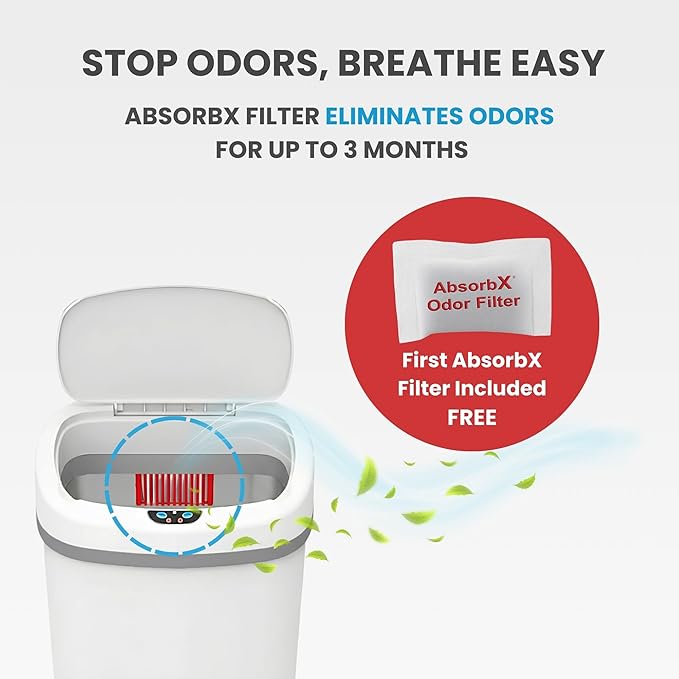 iTouchless 13 Gallon Oval Sensor Trash Can - Image 4